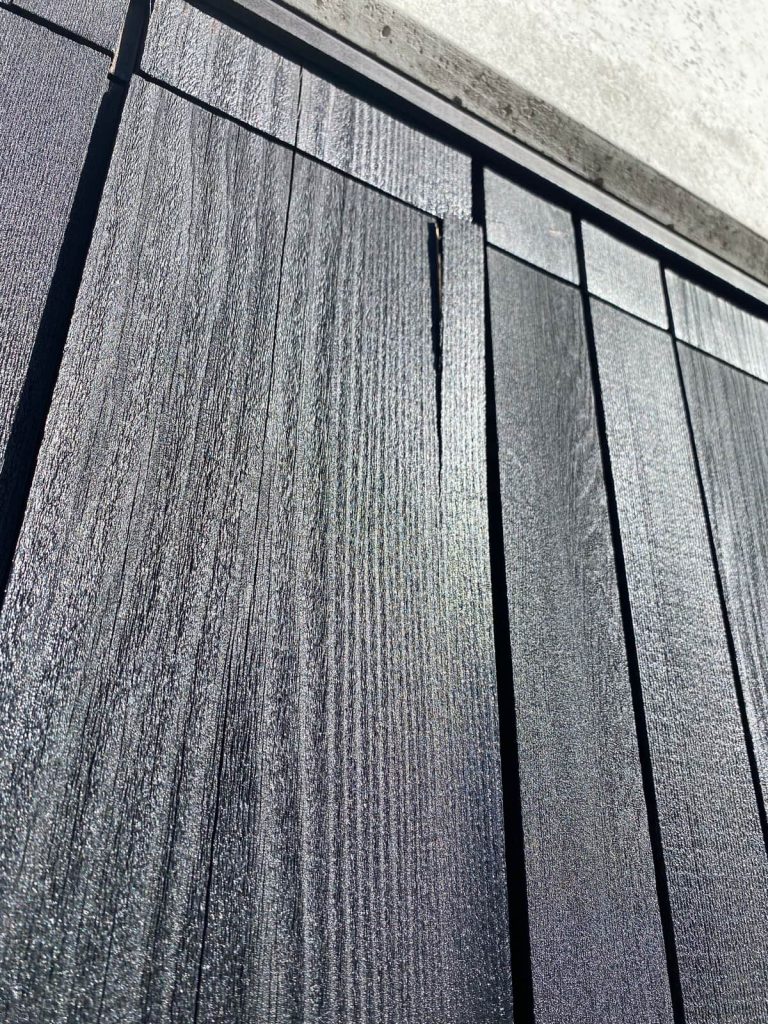 Cedar cladding close up dark stain Auckland